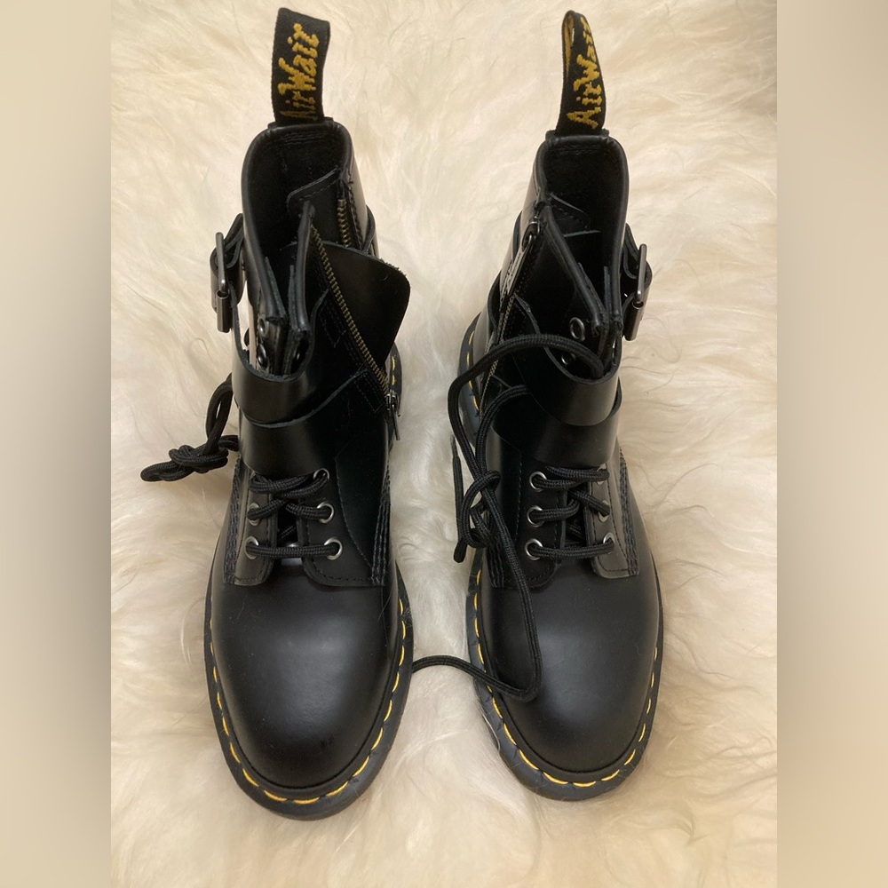Dr. Martens 1460 Cristofor Harness Black Leather Boots